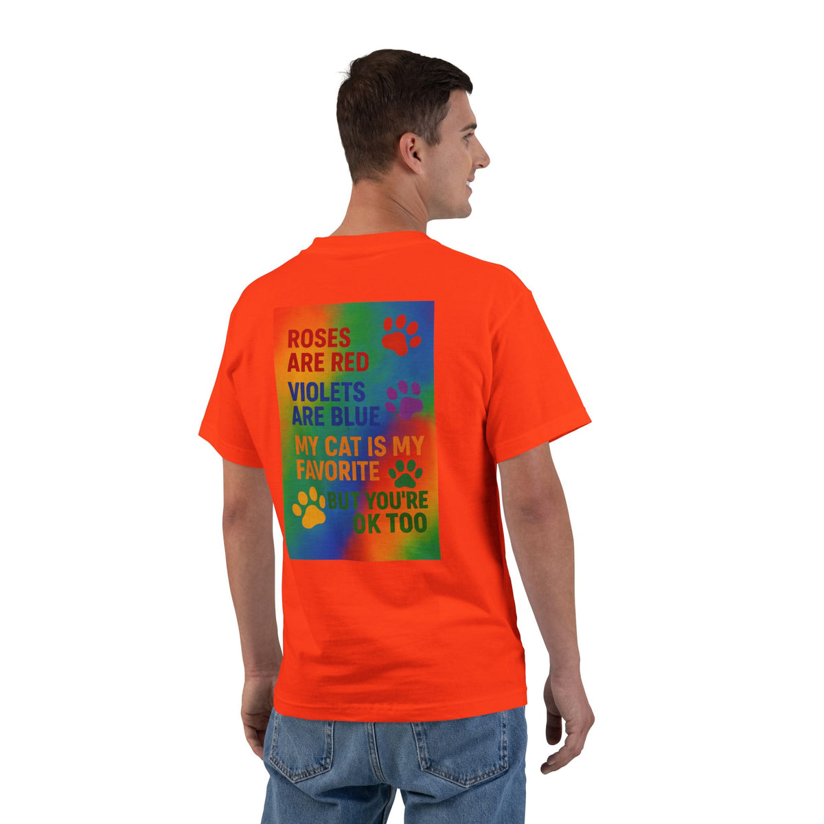 Roses Are Red Cat Men's Short-Sleeve Crewneck Tee