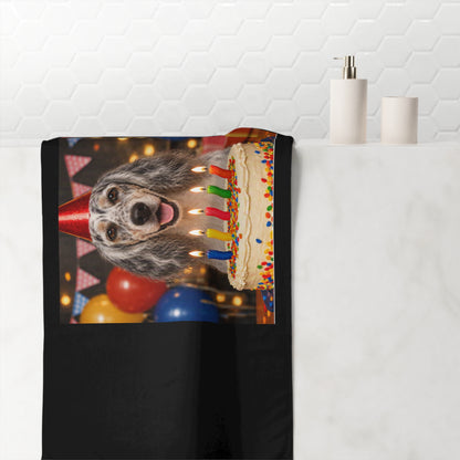 Birthday Buddy English Setter Mink-Cotton  Beach Towel