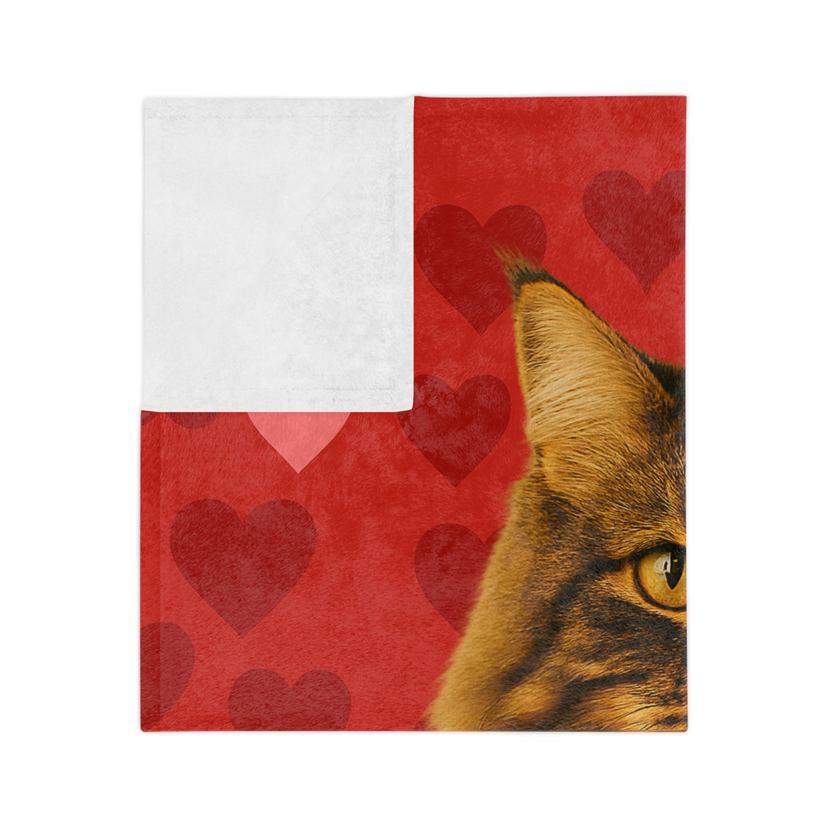 Cupid's Companion Cat Velveteen Microfiber Blanket