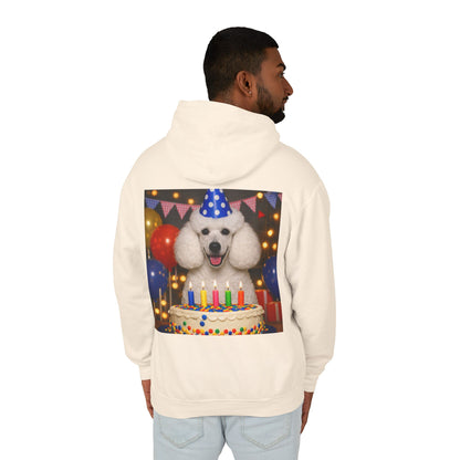 Birthday Buddy Poodle Unisex Lightweight Hoodie