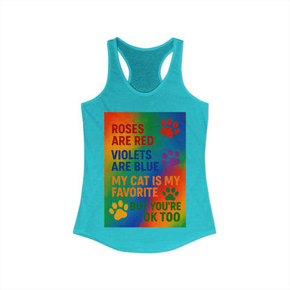Roses Are Red Cat Women's Racerback Tank