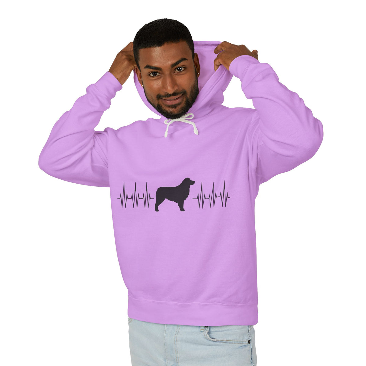 My Heart Beats For Aussies Unisex Lightweight Hoodie