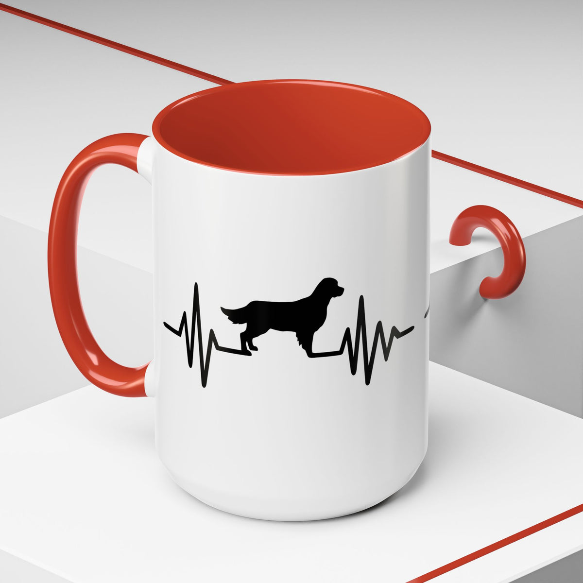 My Heart Beats For Goldens 2-Tone Coffee Mug