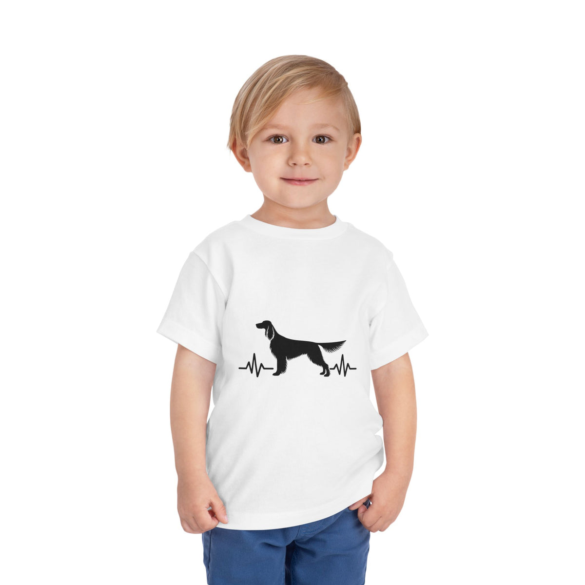 My Heart Beats For English Setters Toddler Unisex Short Sleeve Crewneck Tee
