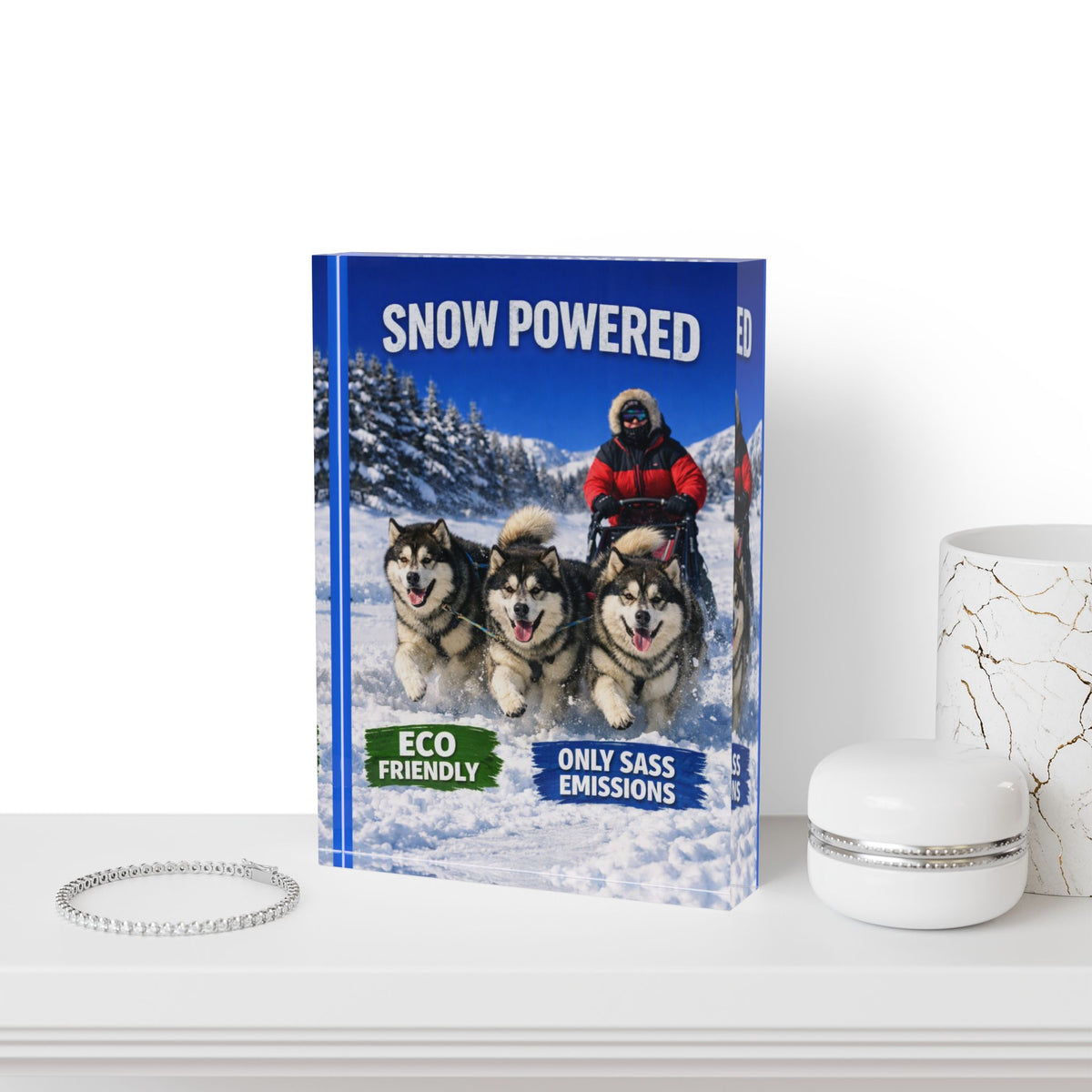 Snow Powered Acrylic Photo Block