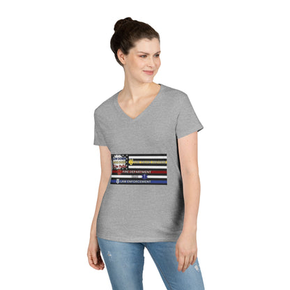 Slow Down Move Over Flag Women's V-Neck Tee