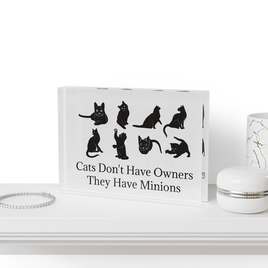 Cat Minions Acrylic Photo Block