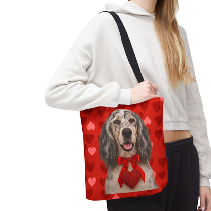Cupid's Companion English Setter Tote Bag