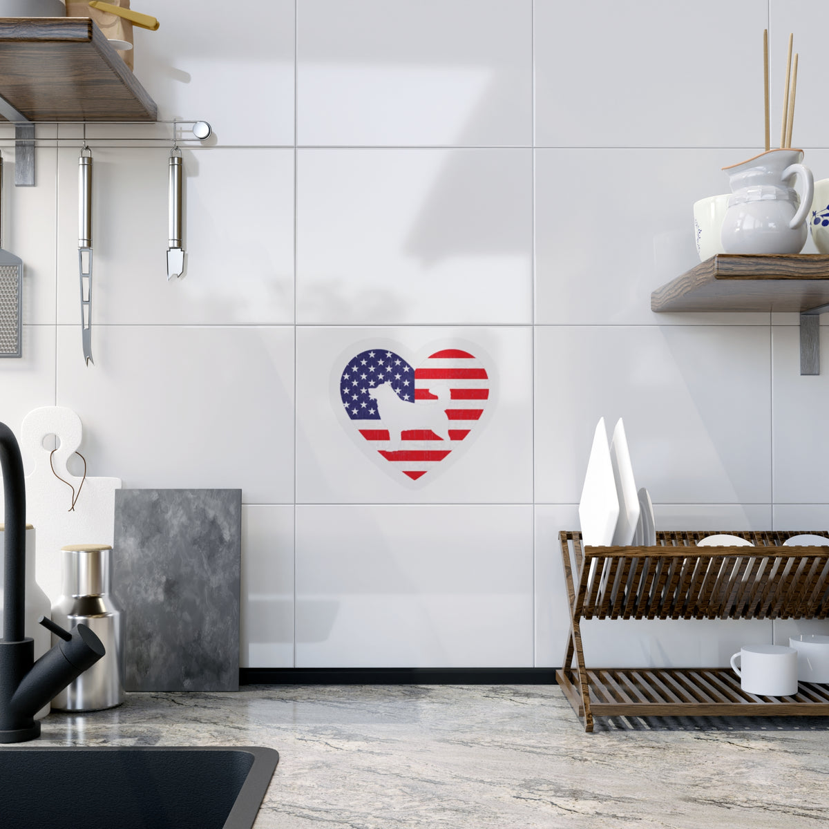 Malamute Flag Ceramic Photo Tile