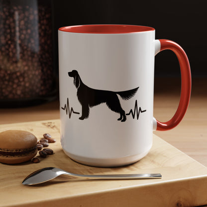 My Heart Beats For English Setters 2-Tone Coffee Mug