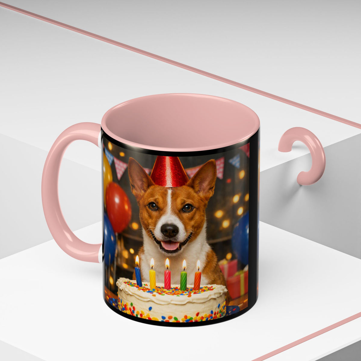 Birthday Buddy Basenji 2-Tone Coffee Mug