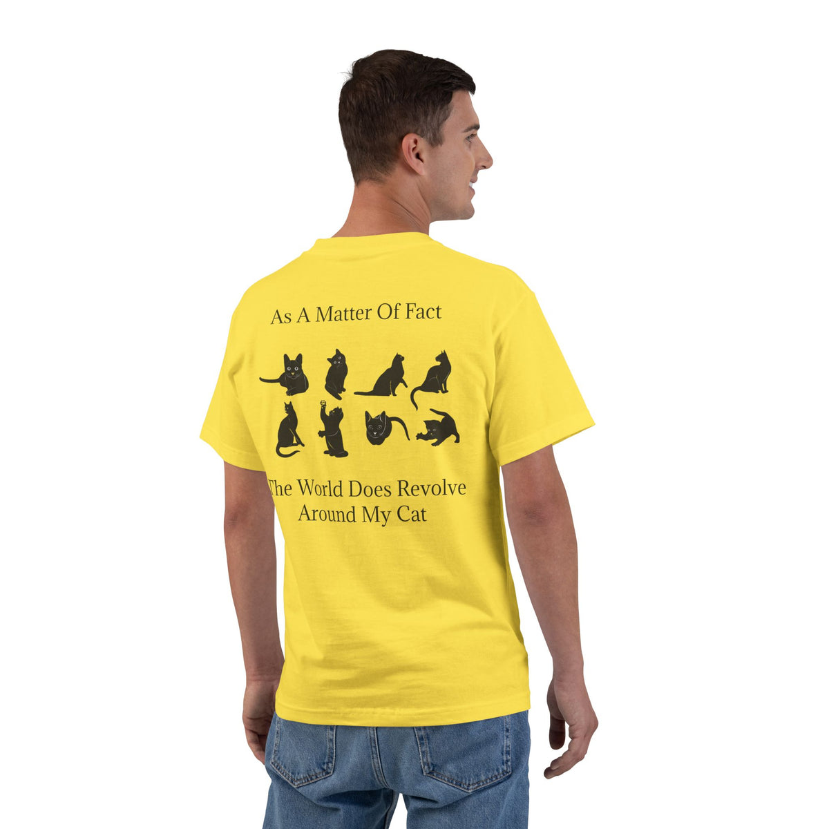 Matter Of Fact Cat Men's Short-Sleeve Crewneck Tee