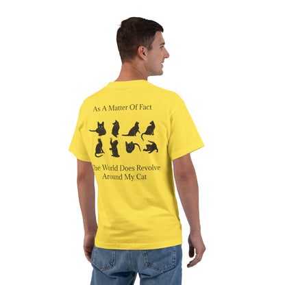 Matter Of Fact Cat Men's Short-Sleeve Crewneck Tee