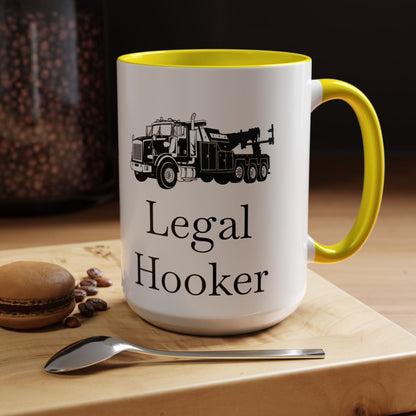 Legal H**ker Heavy Tow Truck 2-Tone Coffee Mug