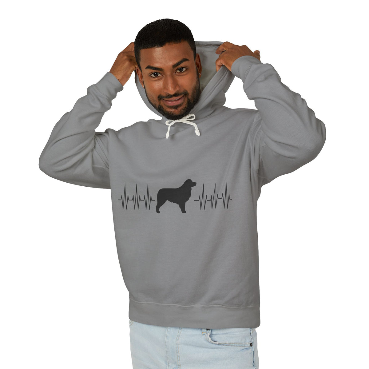 My Heart Beats For Aussies Unisex Lightweight Hoodie