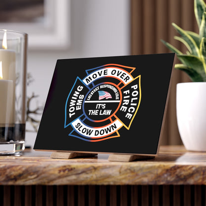 Let First Responders Live Ceramic Photo Tile