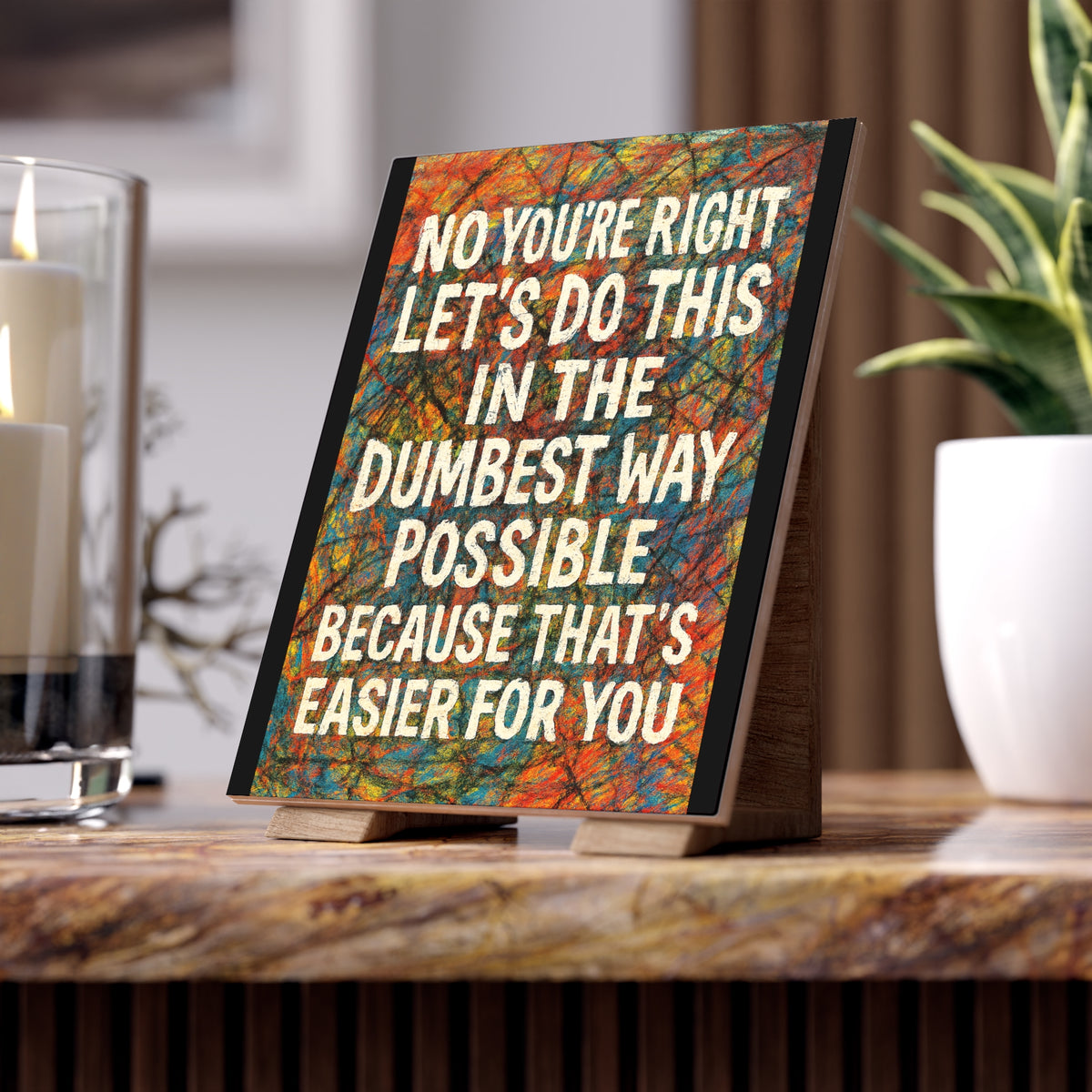 Easier For You Ceramic Photo Tile