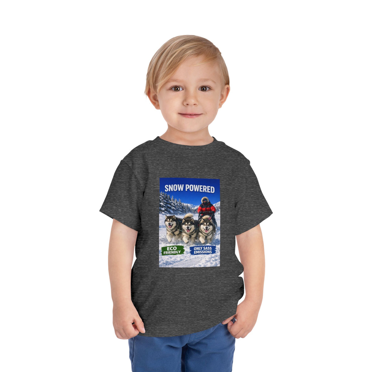 Snow Powered Toddler Unisex Short Sleeve Crewneck Tee