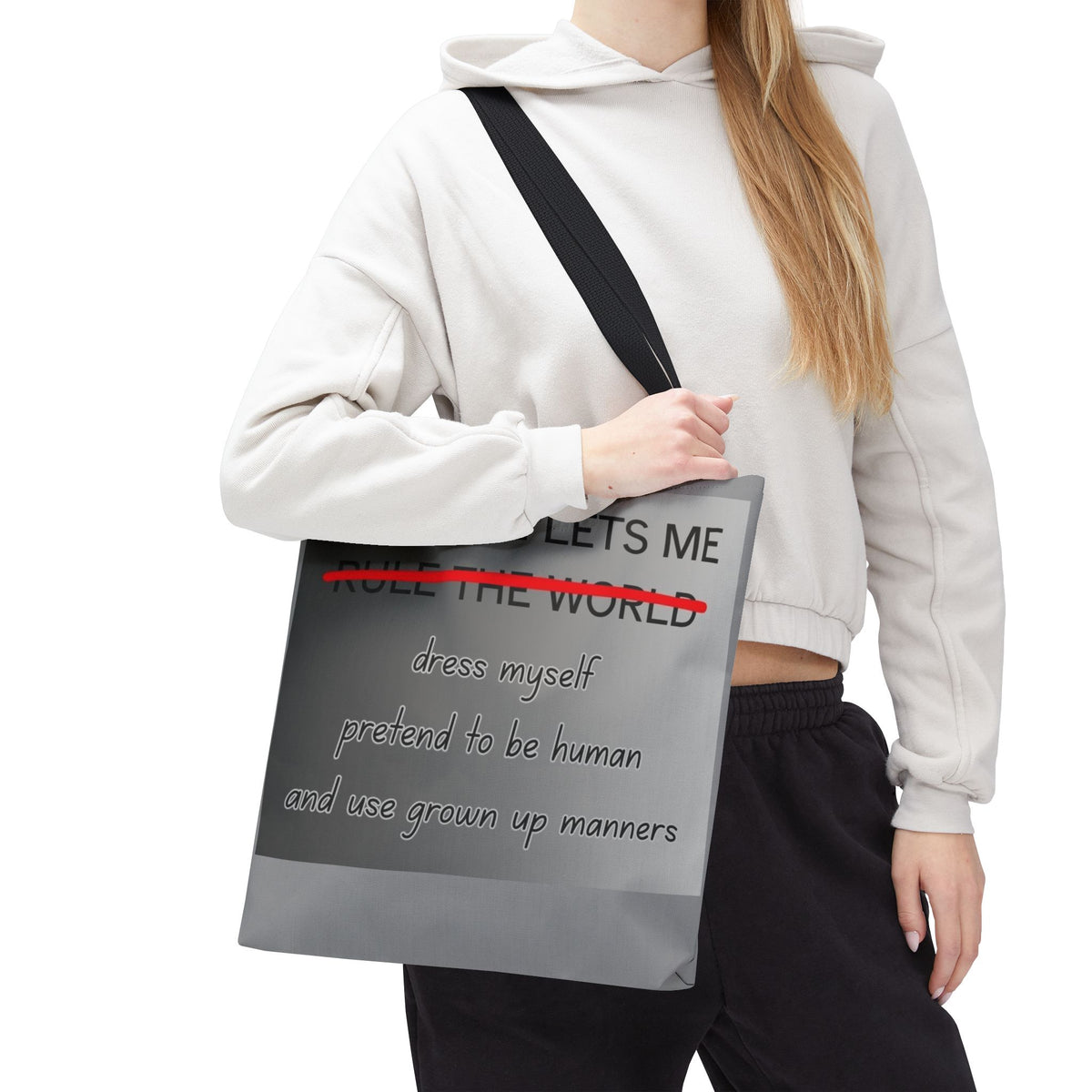 Caffeine Lets Me Tote Bag