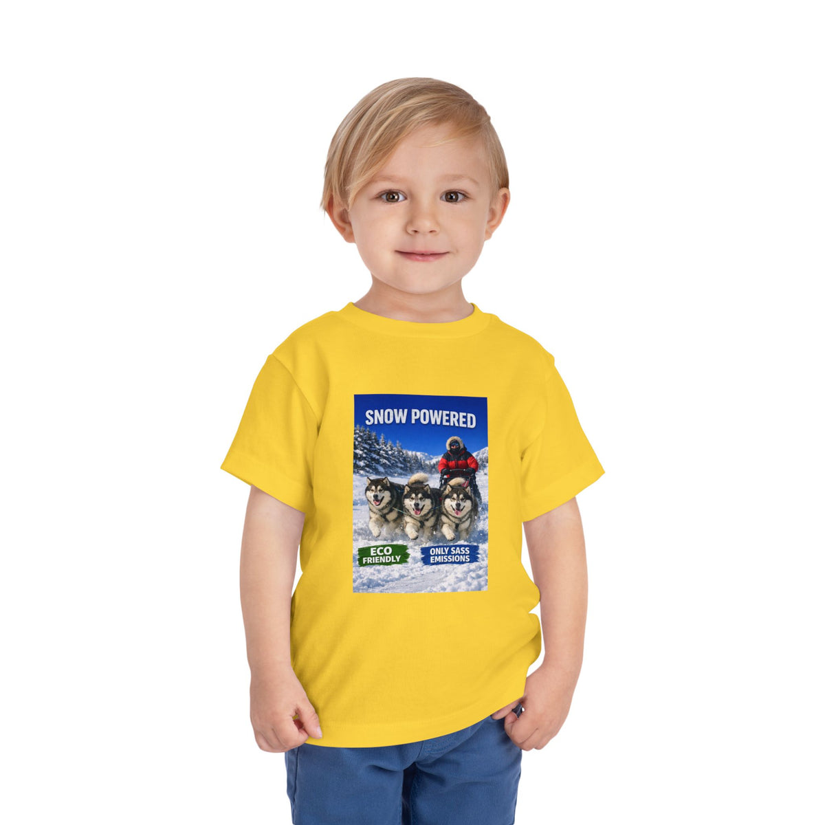 Snow Powered Toddler Unisex Short Sleeve Crewneck Tee