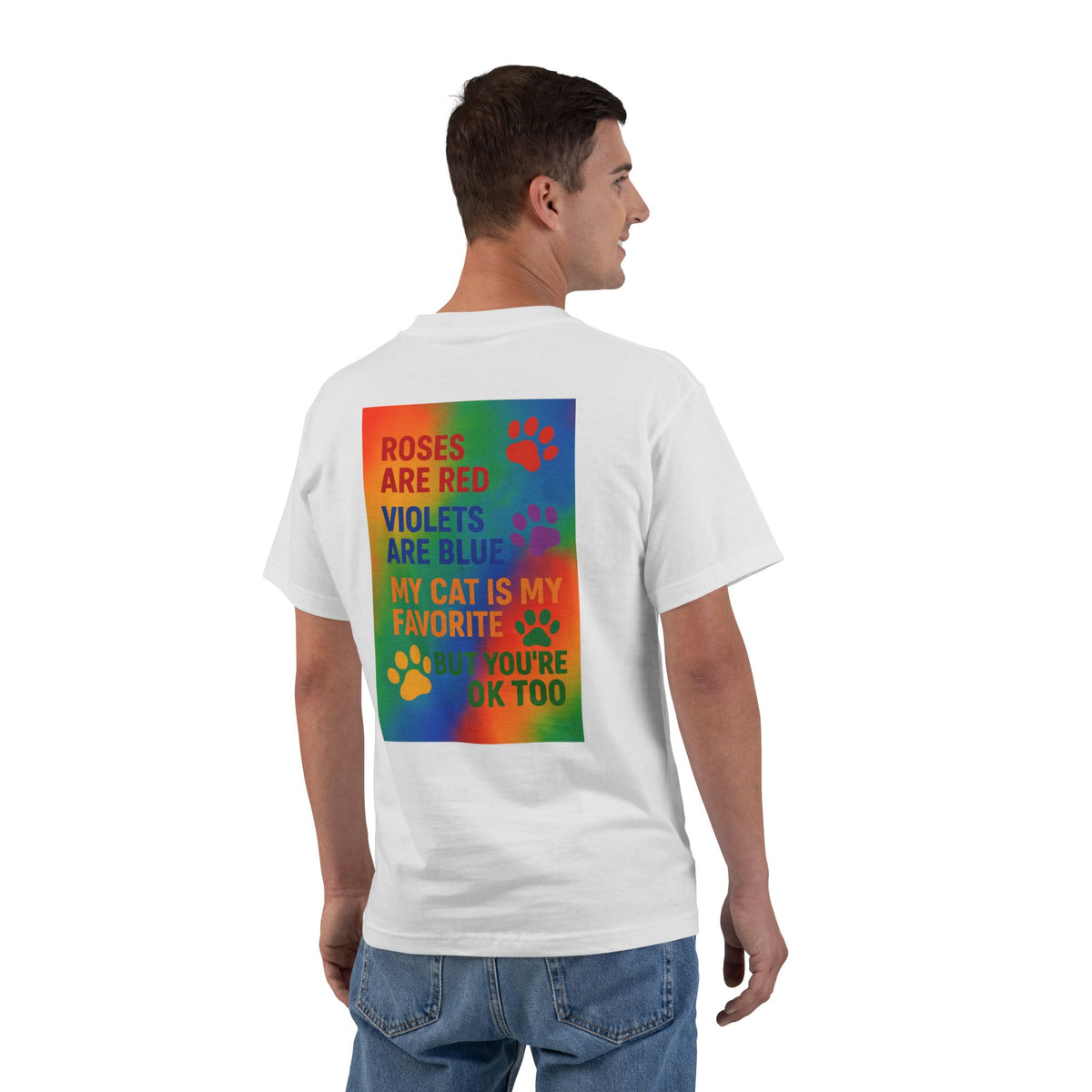 Roses Are Red Cat Men's Short-Sleeve Crewneck Tee