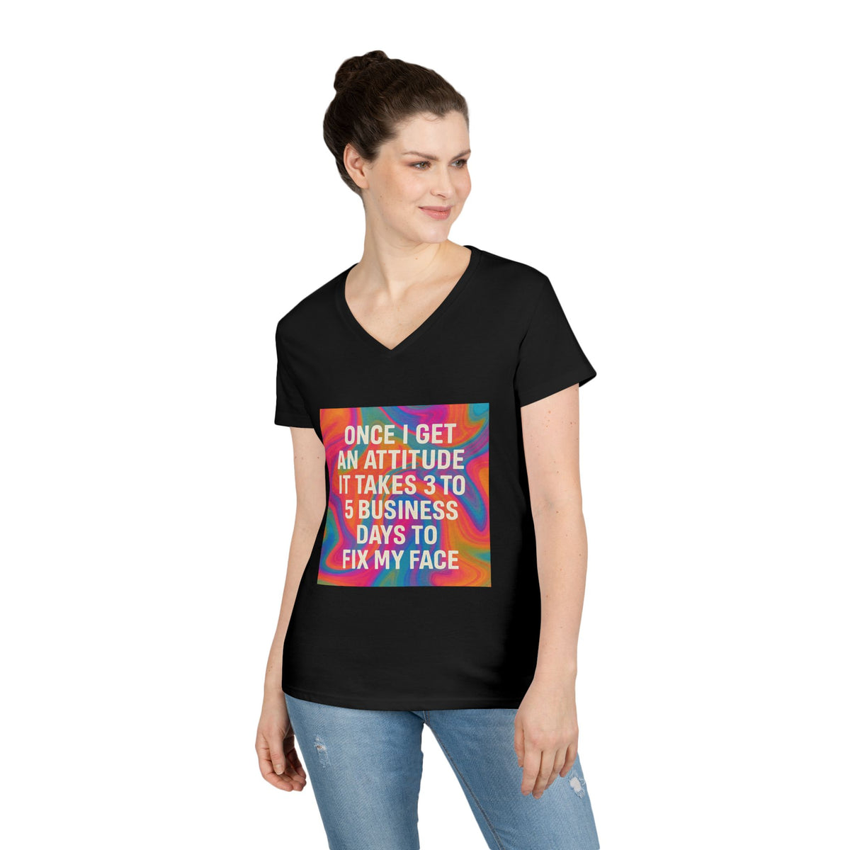 Fix My Face Women's V-Neck Tee