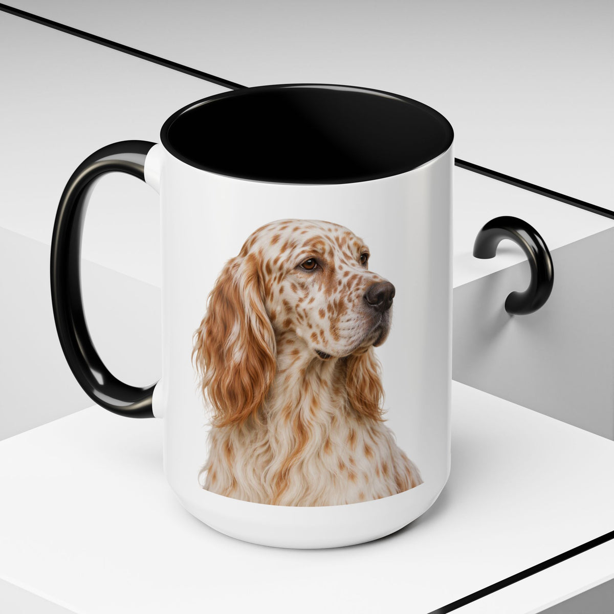 English Setter Head 2-Tone Coffee Mug