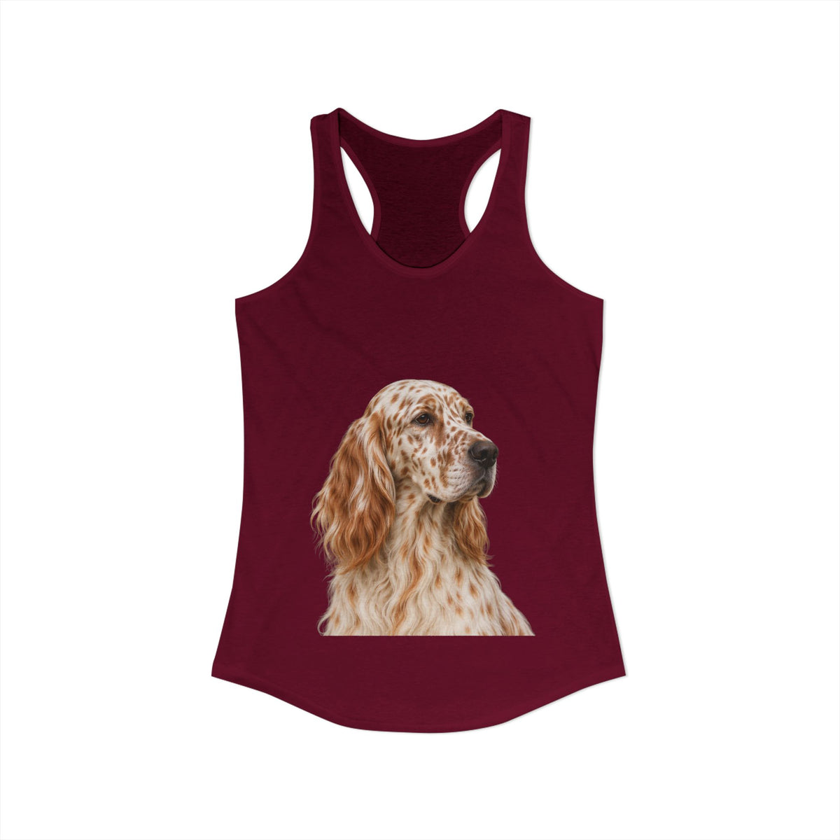 English Setter Head Women's Racerback Tank