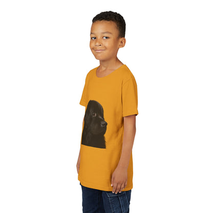 Newfie Head Youth Unisex Short Sleeve Crewneck Tee