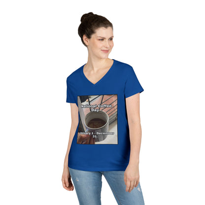 National Coffee Day Women's V-Neck Tee