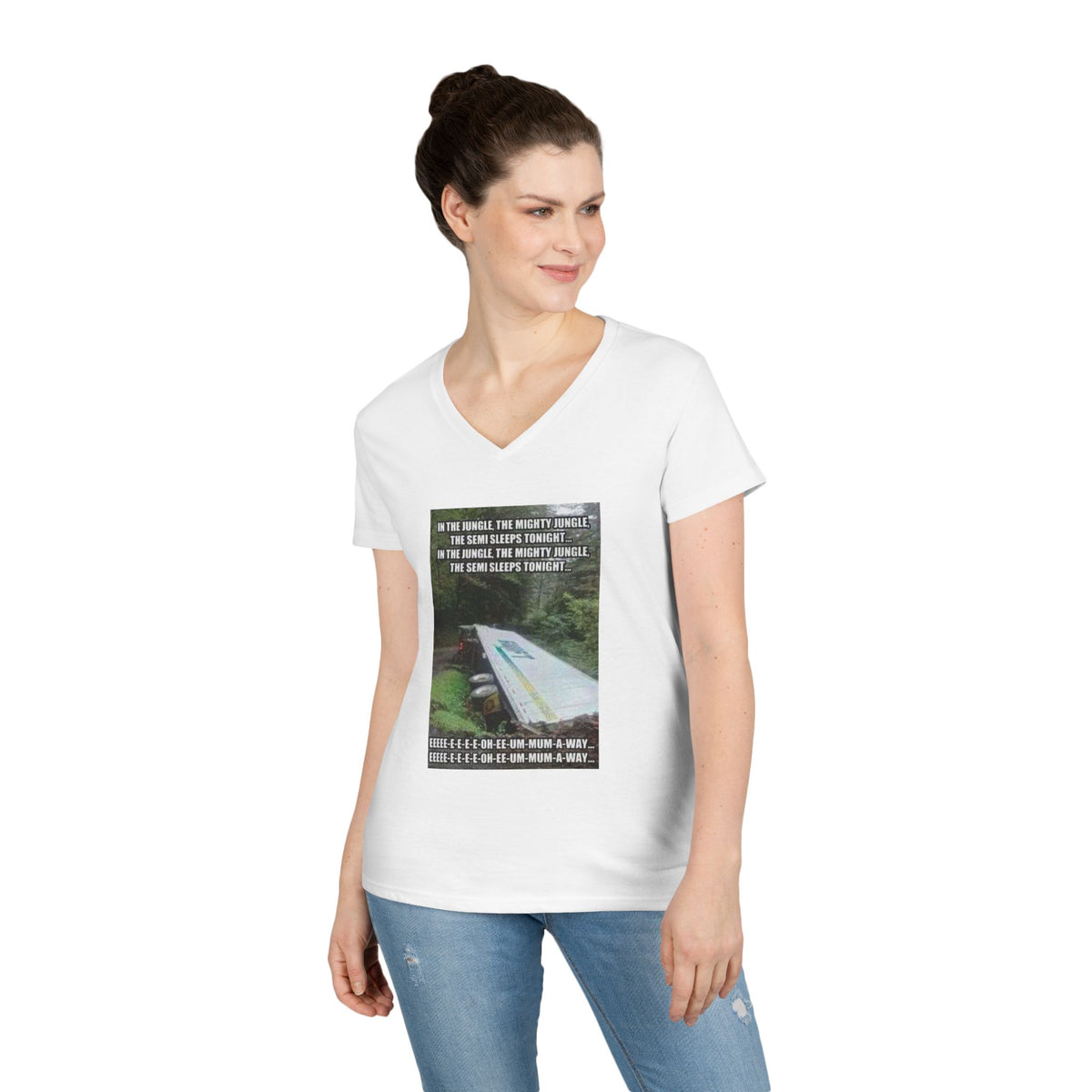Semi Sleeps Women's V-Neck Tee