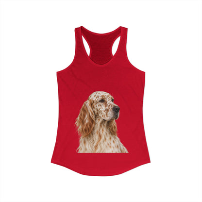 English Setter Head Women's Racerback Tank