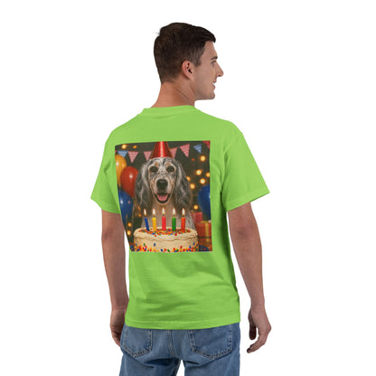 Birthday Buddy English Setter Men's Short-Sleeve Crewneck Tee