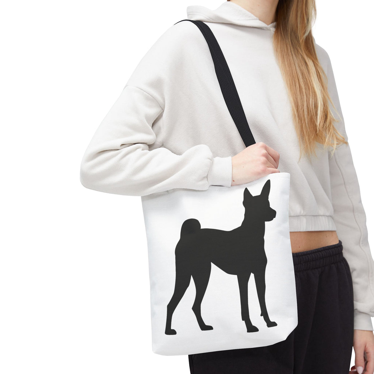 Basenji Silhouette Tote Bag