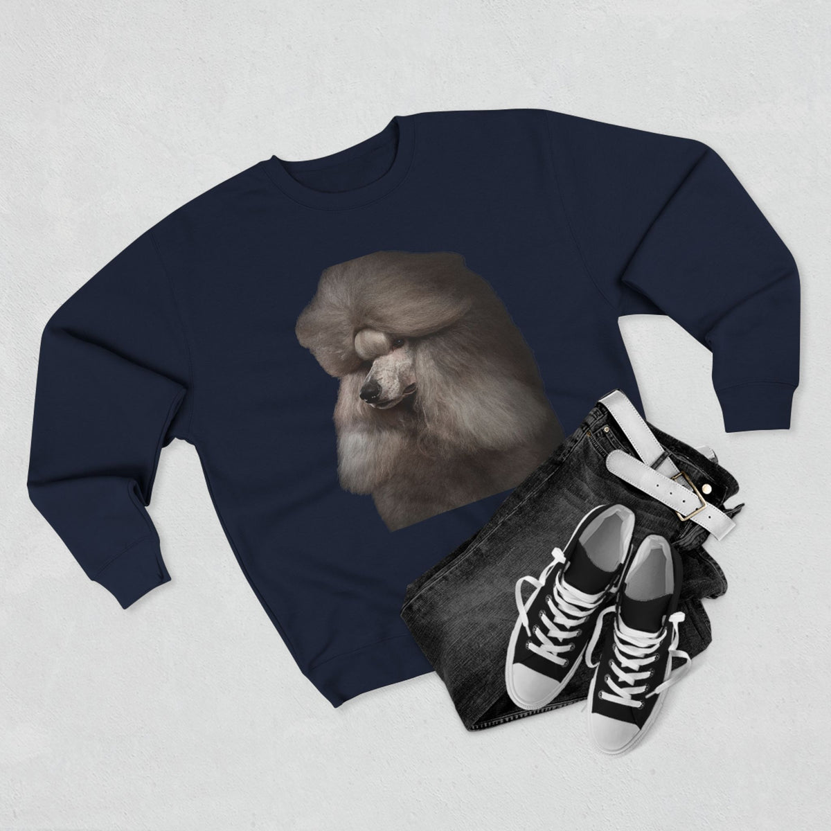 Poodle Head Unisex Crewneck Sweatshirt