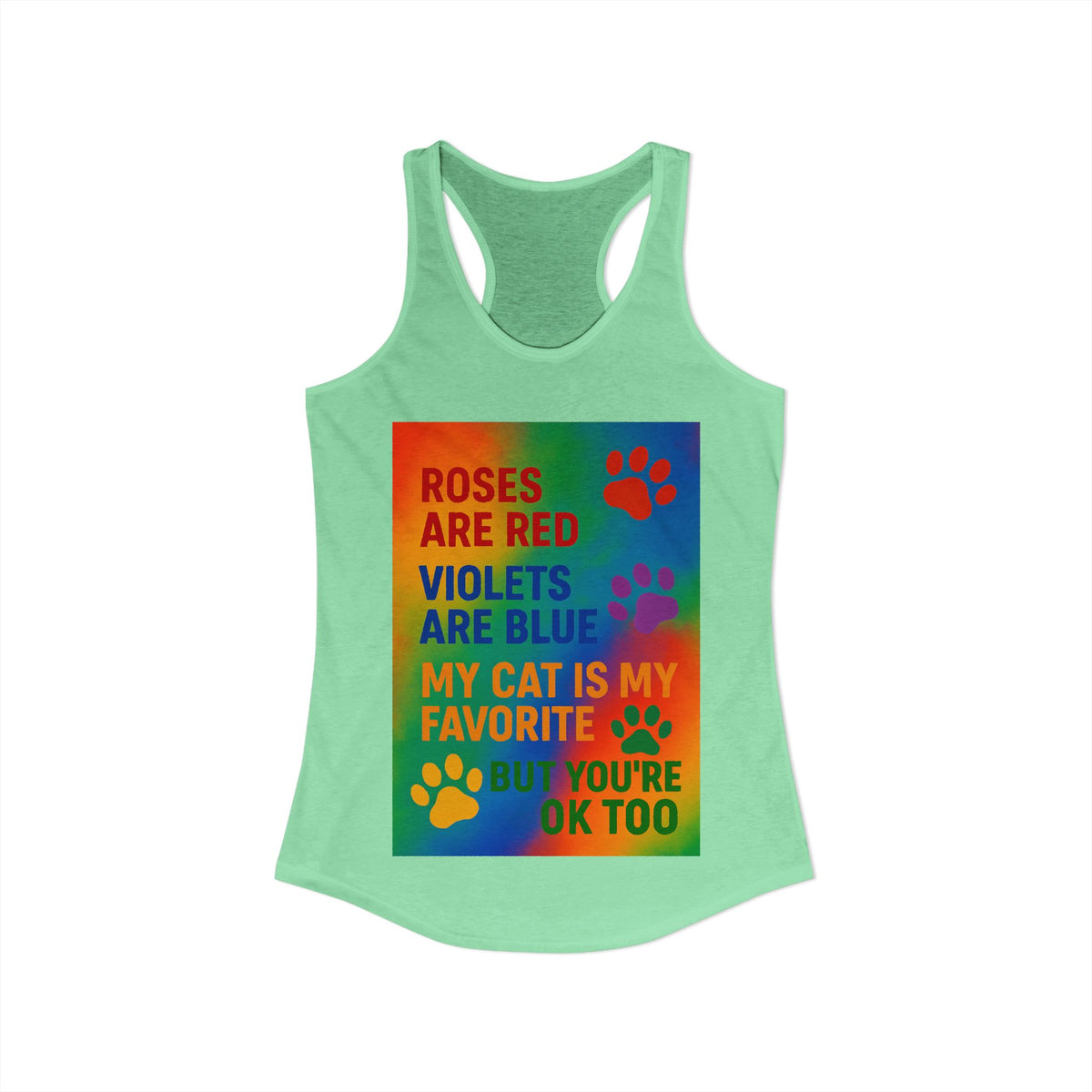Roses Are Red Cat Women's Racerback Tank