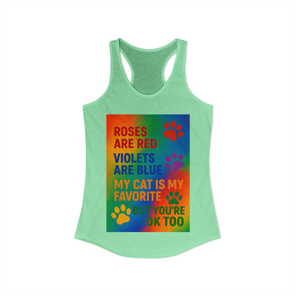 Roses Are Red Cat Women's Racerback Tank