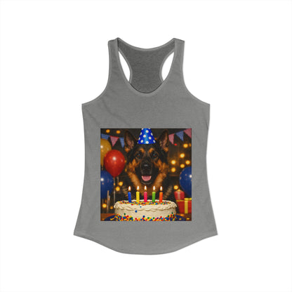 Birthday Buddy German Shepherd Women's Racerback Tank