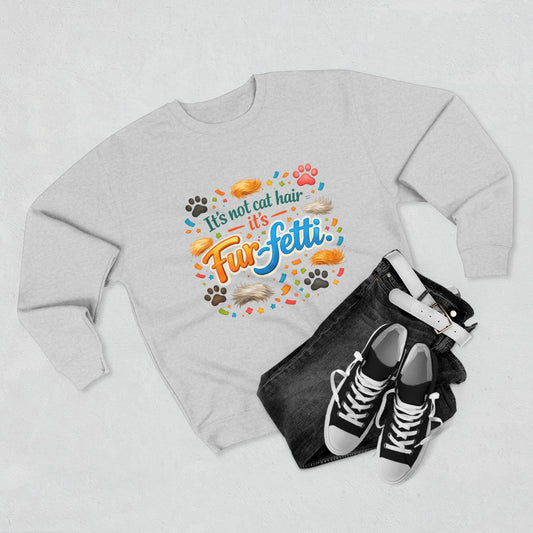 Fur-Fetti Cat Unisex Crewneck Sweatshirt