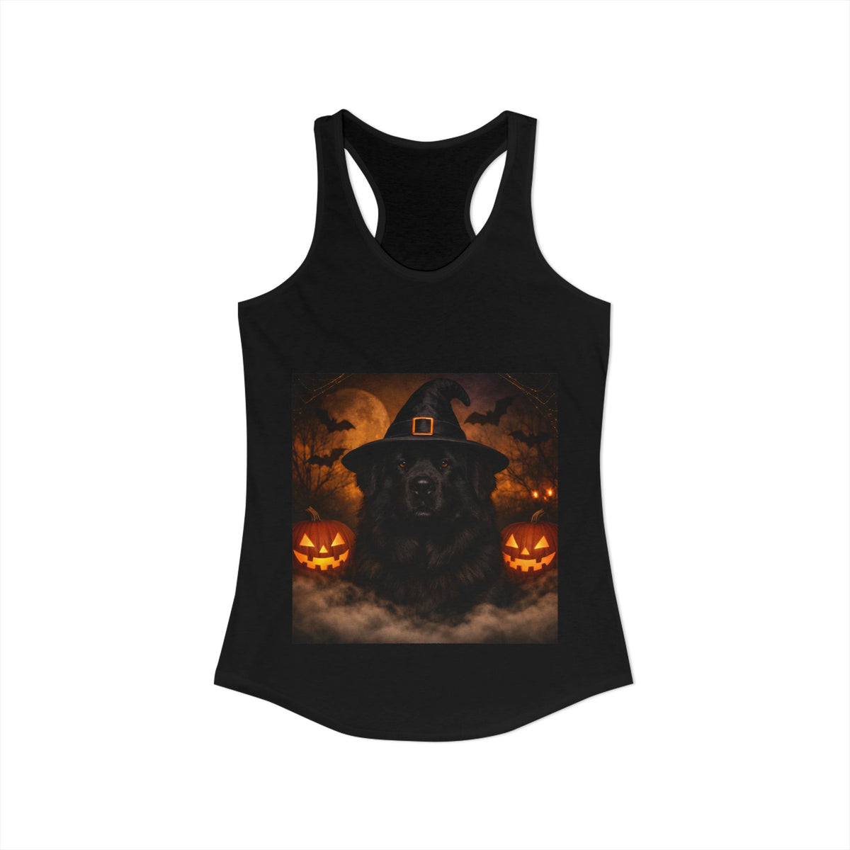 Witch Hat Pack Newfie Women's Racerback Tank
