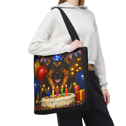 Birthday Buddy German Shepherd Tote Bag