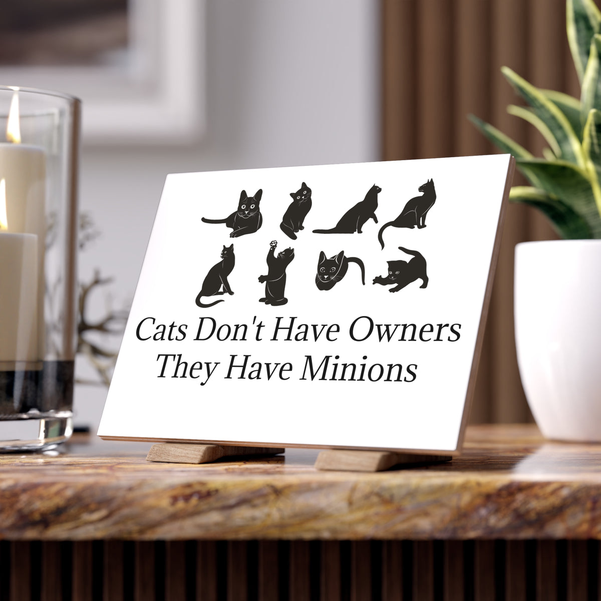 Cat Minions Ceramic Photo Tile