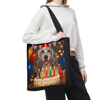 Birthday Buddy English Setter Tote Bag