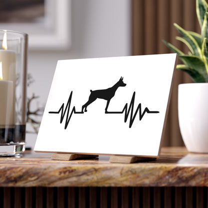 My Heart Beats For Dobermans Ceramic Photo Tile