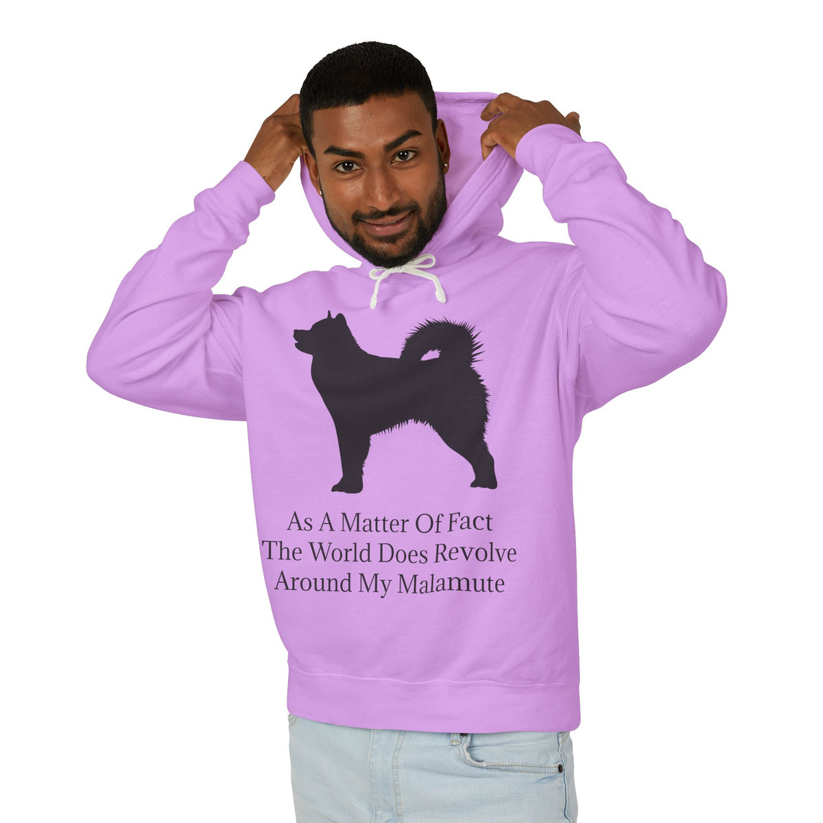 Matter Of Fact Malamute Unisex Lightweight Hoodie