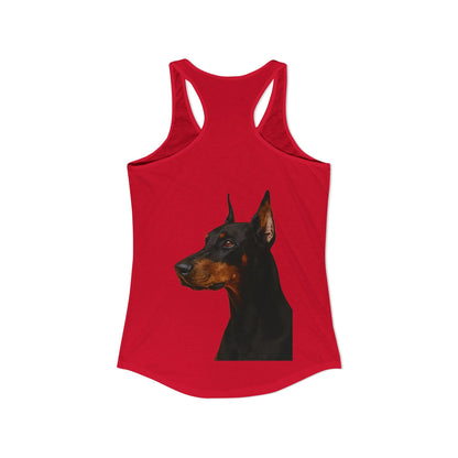 Doberman Head Women's Racerback Tank