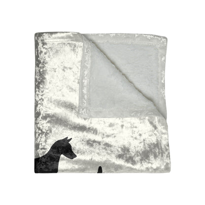 My Heart Beats For Basenjis Crushed Velvet Blanket