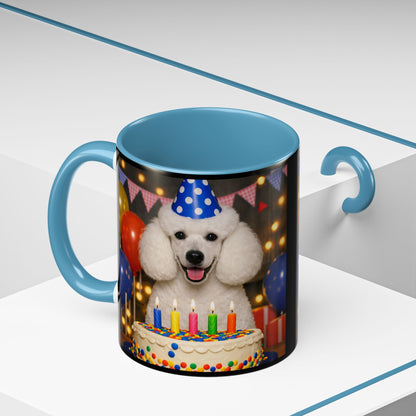 Birthday Buddy Poodle 2-Tone Coffee Mug