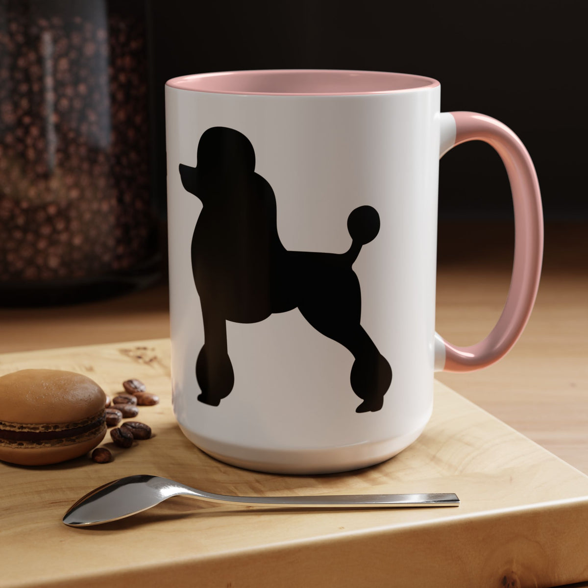 Poodle Silhouette 2-Tone Coffee Mug