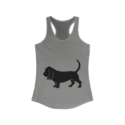 Basset Silhouette Women's Racerback Tank